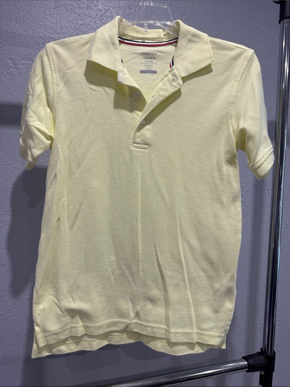 French Toast Pale Yellow Polo kids
